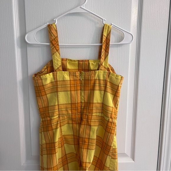 Vintage Y2K 90s Arizona Preppy Plaid Orange Mini Dress Small Clueless Academia - Picture 6 of 11